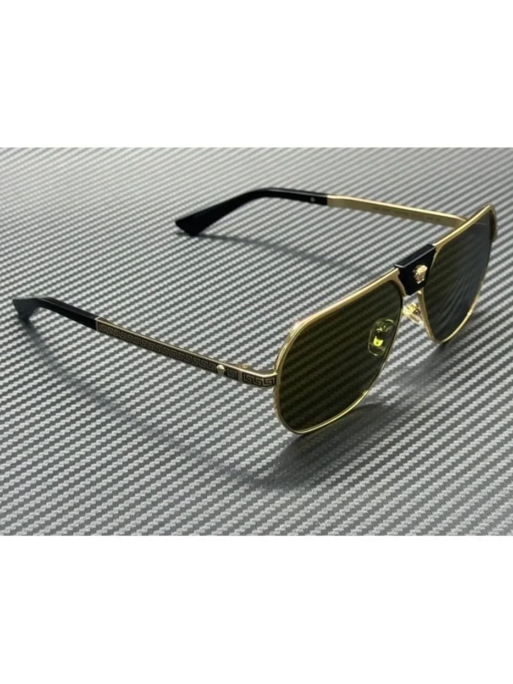 New Versace Men Gold Sunglasses 61-12-145
